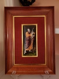 French Limoges enamel on copper plaque