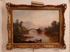 James Baker Pyne, English (1800-1870) Framed oil painting on canvas