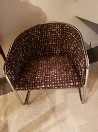 Chrome upholstered office chair