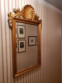 Gilt framed wall mirror