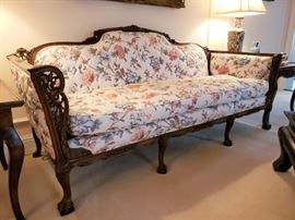 Mahogany carved frame sofa