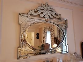 Venetian style wall mirror