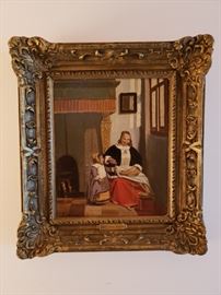 19th Century framed oil painting, signed Jan Van Snep