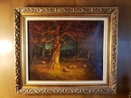 Early 20th Century framed oil painting on canvas by Henry Ahl, American (1869-1953)