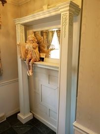 Painted antique mantle