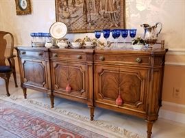 Kargas Furniture Co. sideboard with brass gallery rail