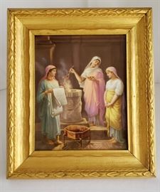 Antique German porcelain plaque