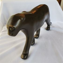 Panther figure, signed