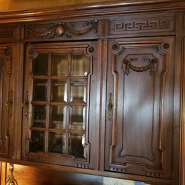 Close up of mahogany cupboard