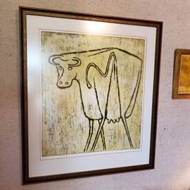 "Pastoral " lithograph signed Ponce de Leon