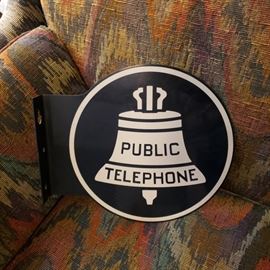 Public telephone sign