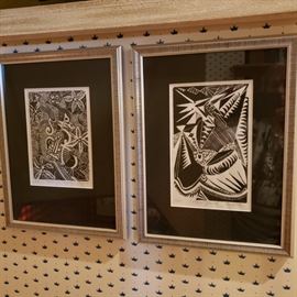 Pair of African prints