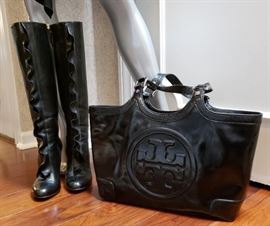 Tory Burch purse and Valentino boots