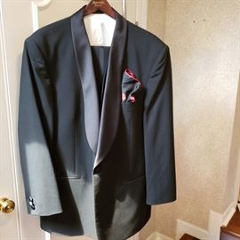 Givenchy tuxedo jacket, vest, slacks