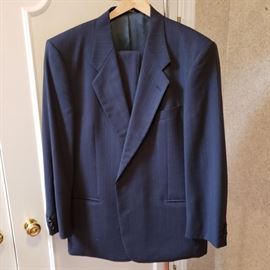 Vintage Valentino navy pin stripe suit