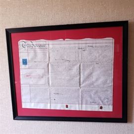 Mid 1800's English hand written Indenture