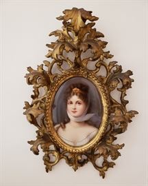 Porcelain plaque with portrait of Queen Louise of Austria