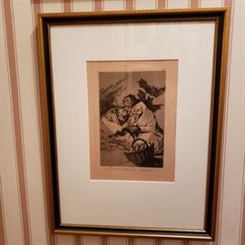 Two original etchings and aquatints from the "Caprichio Series" by Francisco Goya Luciantes