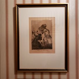 Two original etchings and aquatints from the "Caprichio Series" by Francisco Goya Luciantes