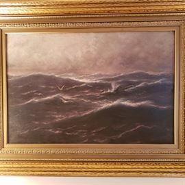 Thomas Rose Miles American (1844-1916) framed oil painting on canvas