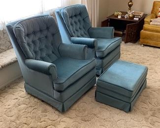 ▪ Vintage Blue Arm Chair #1 35x30x33in HxWxD
▪ Vintage Blue Arm Chair #2 35x30x33in HxWxD