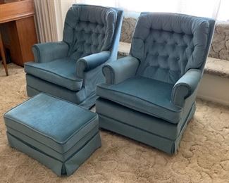 ▪ Vintage Blue Arm Chair #1 35x30x33in HxWxD
▪ Vintage Blue Arm Chair #2 35x30x33in HxWxD