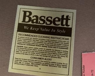 Bassett Furniture Country Blue Sofa/Couch 39x93x38in HxWxD