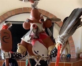 Koyemsi Mudhead Clown Kachina 19in H