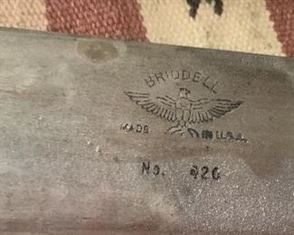 Briddell 520 Vintage Machete w/ Leather Sheath