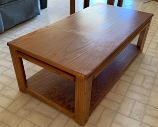 Oak Coffee Table 16x24x48 HxWxD