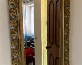 Gilt Wood Mirror 50in H x 28in W