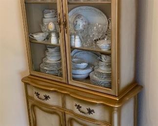 French Provincial China Cabinet 69x28x16in HxWxD