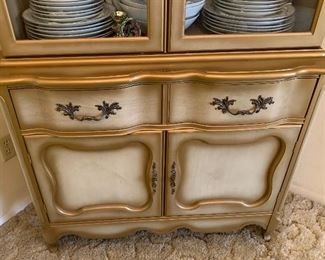 French Provincial China Cabinet 69x28x16in HxWxD