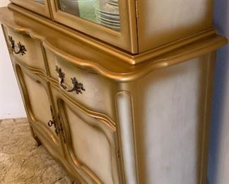 French Provincial China Cabinet 69x28x16in HxWxD