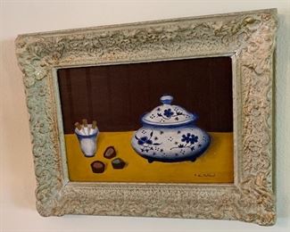 R Van Holland Original Art Cigarette and Chocolate