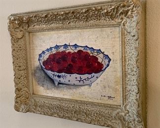 R Van Holland Original Art Cherry Bowl