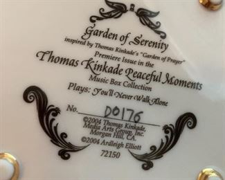 Thomas Kinkade Music Box Garden of Serenity