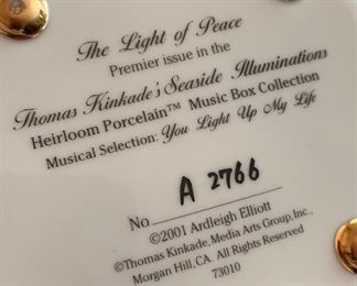 Thomas Kinkade Music Box The Light of Peace