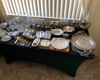 Many pieces of Silverplate