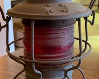 Adlake Railroad Lantern RED GLOBE