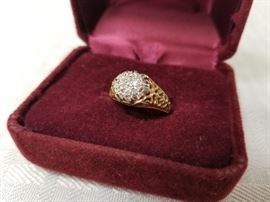 14K Gold Ring with Diamonds  https://ctbids.com/#!/description/share/146681