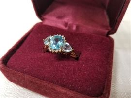 14k Gold Ring with Diamonds, Gems   https://ctbids.com/#!/description/share/146682