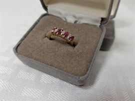 14k Gold Ring with Diamonds, Rubys https://ctbids.com/#!/description/share/146686