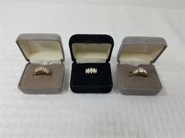 10K Gold Rings with Clear Stones    https://ctbids.com/#!/description/share/146690
