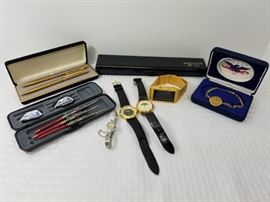 Lot of watches, pens, bracelets and darts https://ctbids.com/#!/description/share/146696