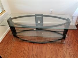 Glass and Metal TV and electronics stand table https://ctbids.com/#!/description/share/146718