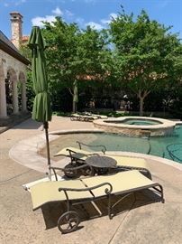 Outdoor chaise lounges