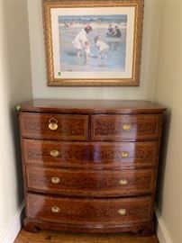 Antique tiger wood chest