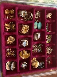 Gold and silver earrings 