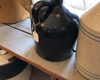 Crock & churns jugs vintage Pottery antique pottery